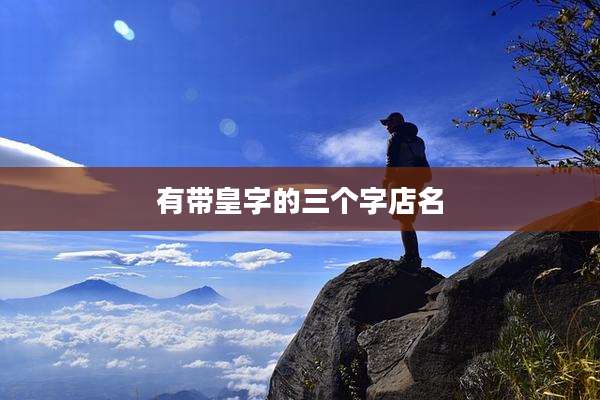 有带皇字的三个字店名