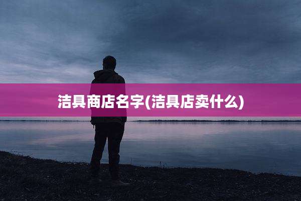 洁具商店名字(洁具店卖什么)