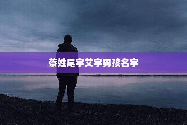蔡姓尾字艾字男孩名字