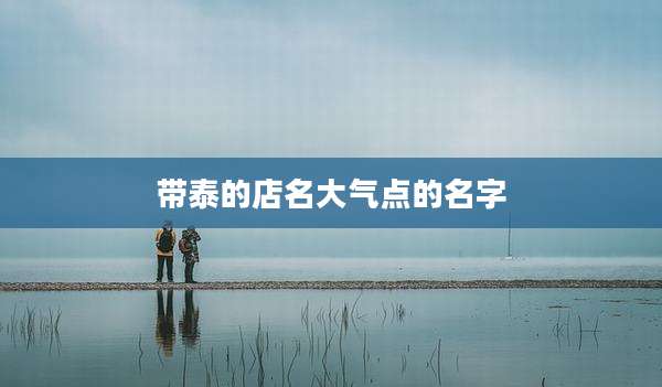 带泰的店名大气点的名字