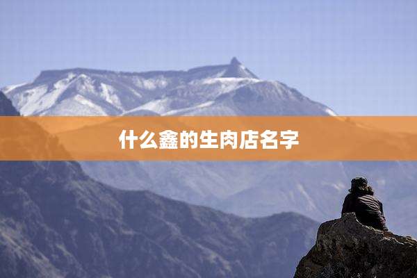 什么鑫的生肉店名字