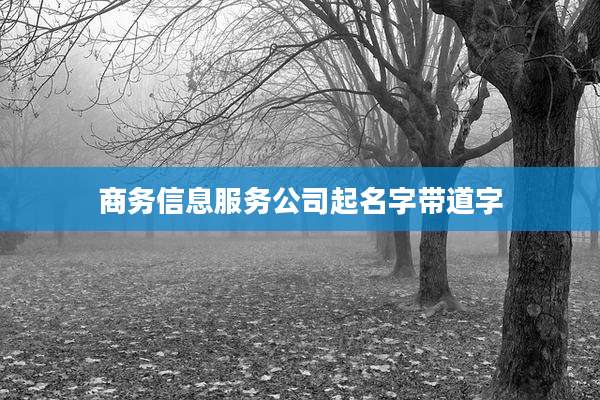 商务信息服务公司起名字带道字