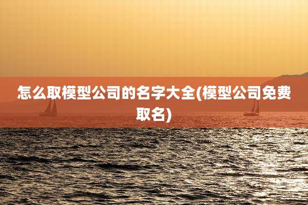 怎么取模型公司的名字大全(模型公司免费取名)
