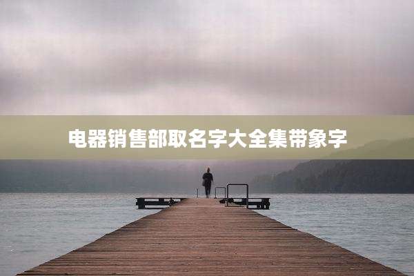 电器销售部取名字大全集带象字