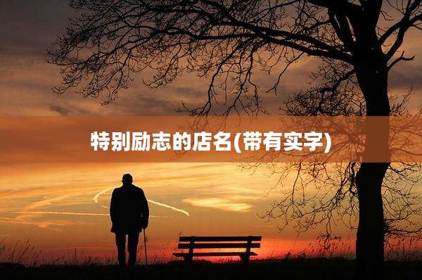特别励志的店名(带有实字)