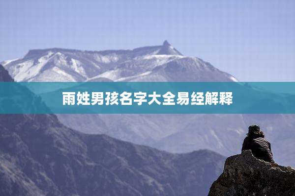 雨姓男孩名字大全易经解释
