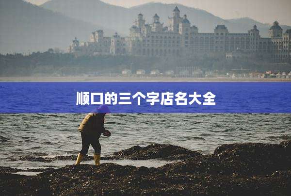 顺口的三个字店名大全