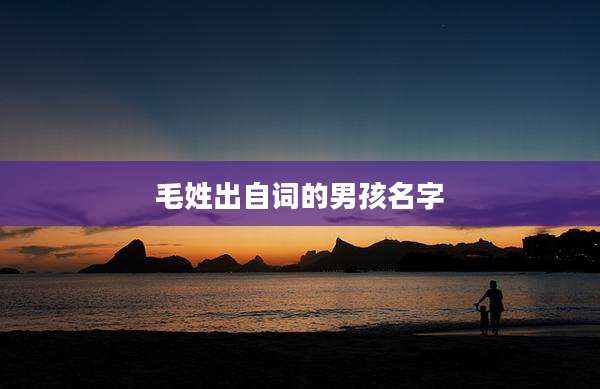毛姓出自词的男孩名字