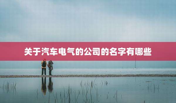 关于汽车电气的公司的名字有哪些