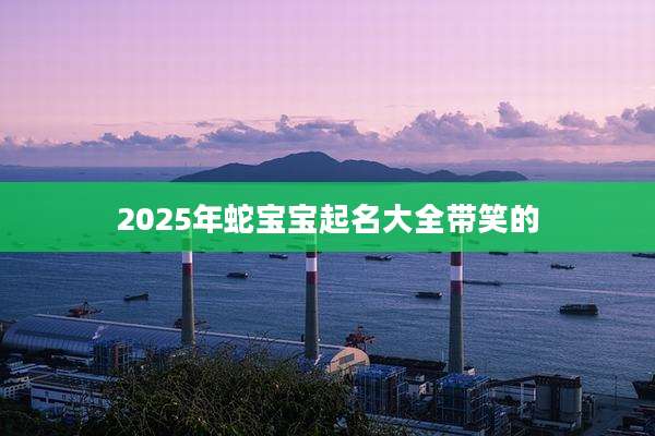 2025年蛇宝宝起名大全带笑的