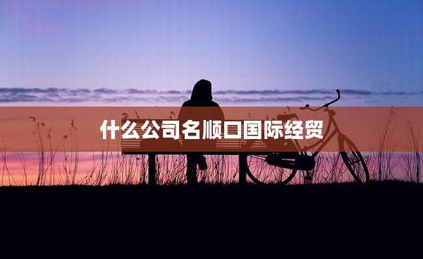 什么公司名顺口国际经贸