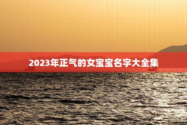 2023年正气的女宝宝名字大全集
