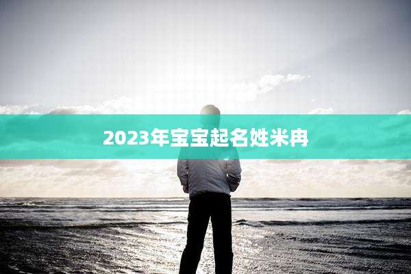 2023年宝宝起名姓米冉