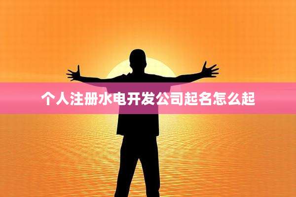 个人注册水电开发公司起名怎么起