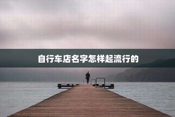 自行车店名字怎样起流行的