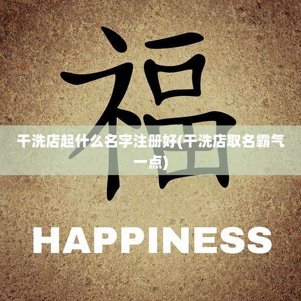 干洗店起什么名字注册好(干洗店取名霸气一点)
