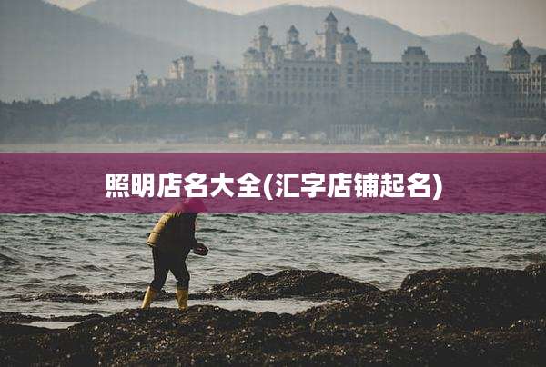 照明店名大全(汇字店铺起名)