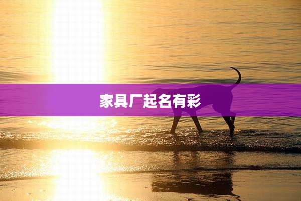 家具厂起名有彩