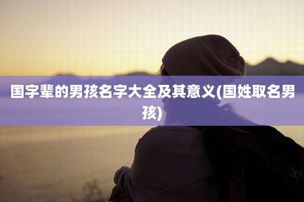 国字辈的男孩名字大全及其意义(国姓取名男孩)