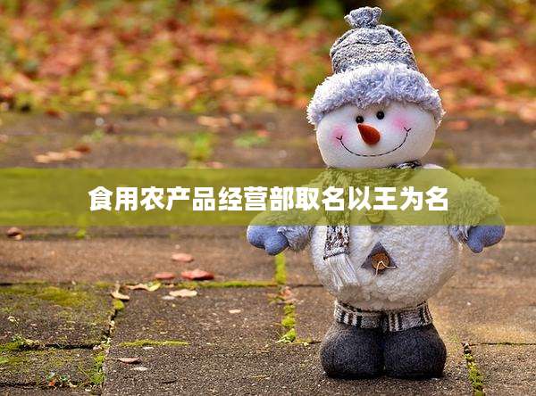 食用农产品经营部取名以王为名
