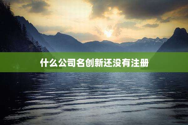 什么公司名创新还没有注册