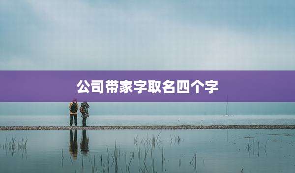 公司带家字取名四个字