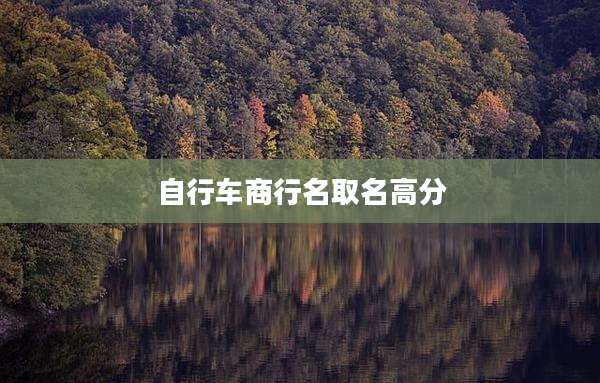 自行车商行名取名高分