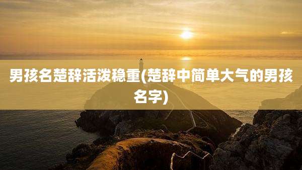 男孩名楚辞活泼稳重(楚辞中简单大气的男孩名字)
