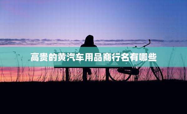 高贵的黄汽车用品商行名有哪些