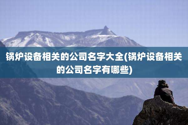 锅炉设备相关的公司名字大全(锅炉设备相关的公司名字有哪些)