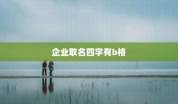 企业取名四字有b格