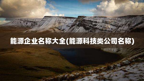 能源企业名称大全(能源科技类公司名称)