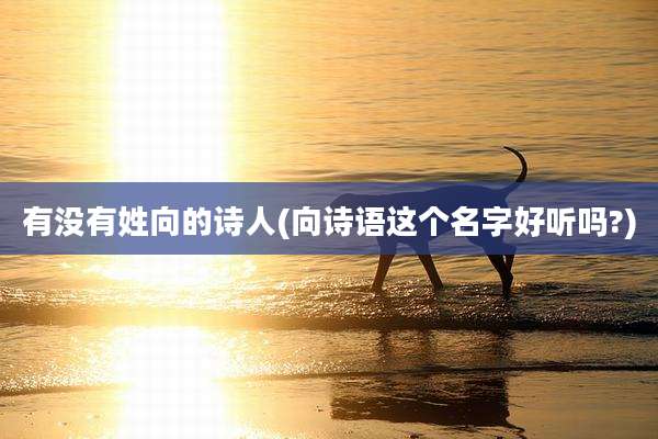 有没有姓向的诗人(向诗语这个名字好听吗?)