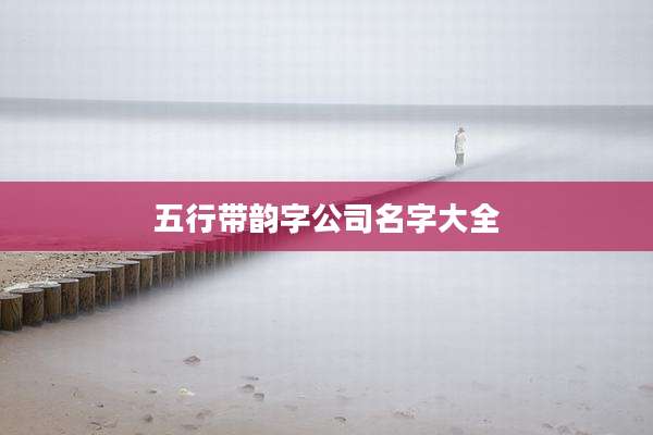五行带韵字公司名字大全