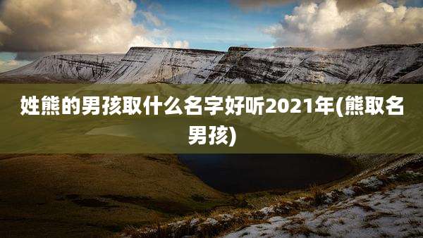 姓熊的男孩取什么名字好听2021年(熊取名男孩)