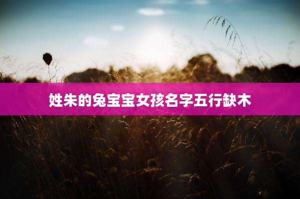 姓朱的兔宝宝女孩名字五行缺木