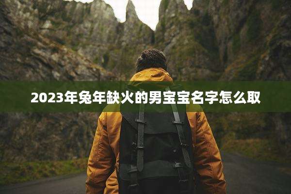 2023年兔年缺火的男宝宝名字怎么取
