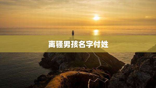 离骚男孩名字付姓