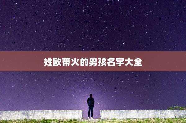 姓欧带火的男孩名字大全