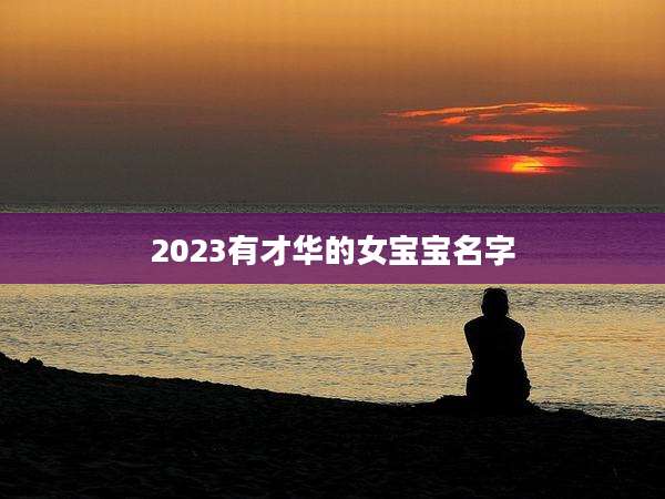 2023有才华的女宝宝名字