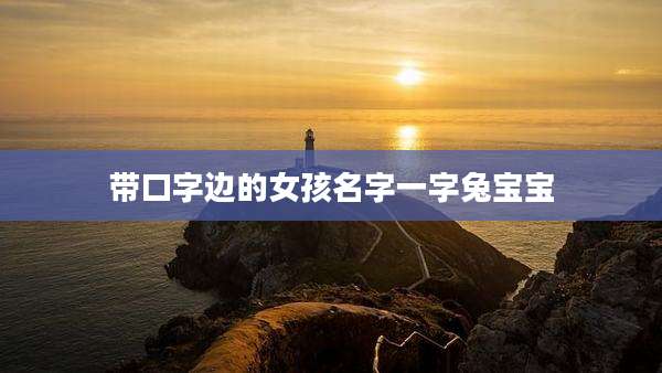 带口字边的女孩名字一字兔宝宝
