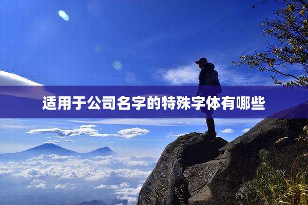 适用于公司名字的特殊字体有哪些