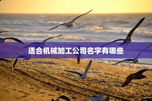 适合机械加工公司名字有哪些