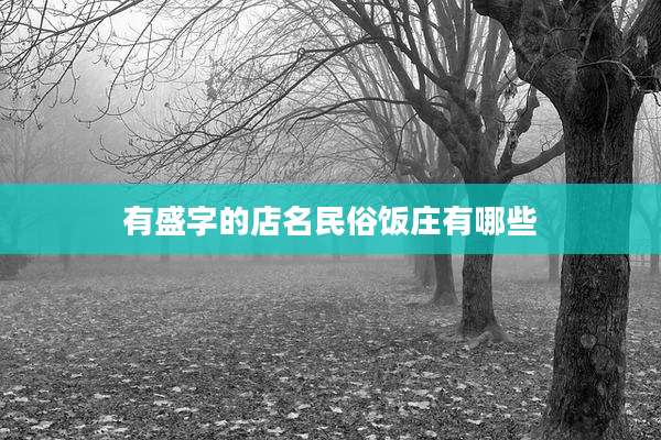 有盛字的店名民俗饭庄有哪些