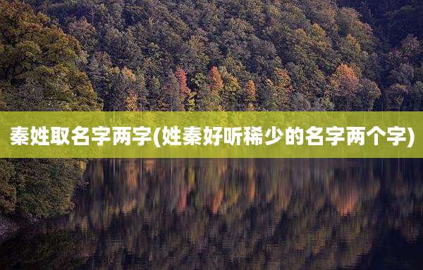 秦姓取名字两字(姓秦好听稀少的名字两个字)