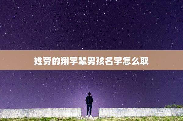 姓劳的翔字辈男孩名字怎么取