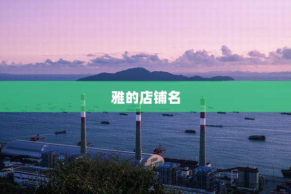 雅的店铺名