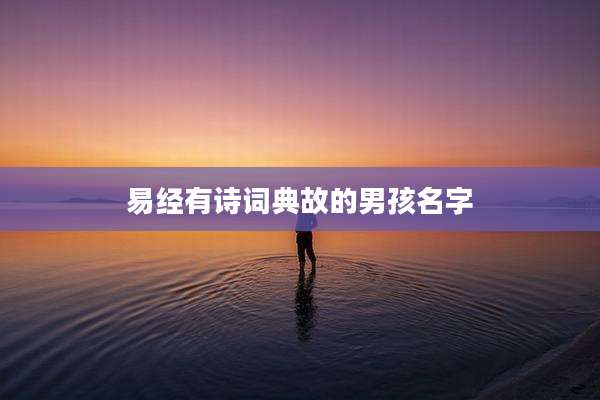 易经有诗词典故的男孩名字