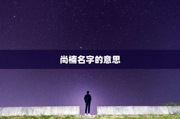 尚楠名字的意思