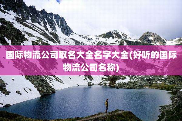 国际物流公司取名大全名字大全(好听的国际物流公司名称)